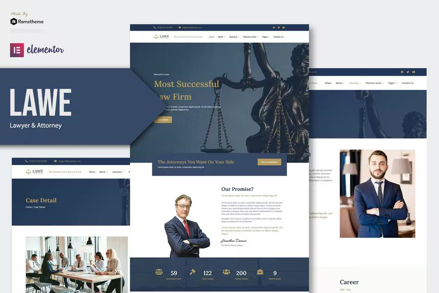 LAWE – LAWYER & ATTORNEY ELEMENTOR TEMPLATE KIT
